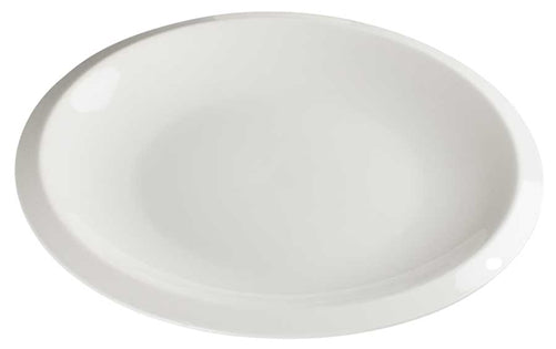 Winco WDP006-201 Bergomi China Oval Platter 8", Creamy White
