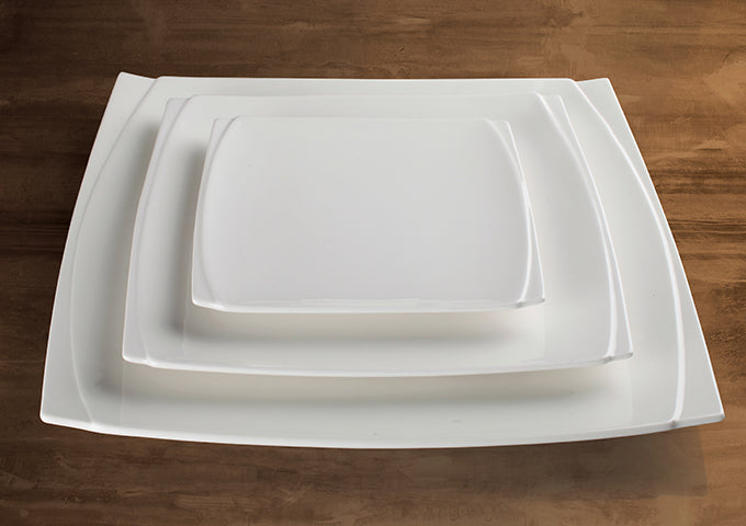 Winco Bettini China Bright White Square Plate 11", WDP009-102