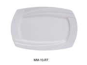 Yanco MM - 10 - RT Miami Rectangular Plate, 10"‚ Length x 7"‚ Width, China, Bone White, Pack of 24