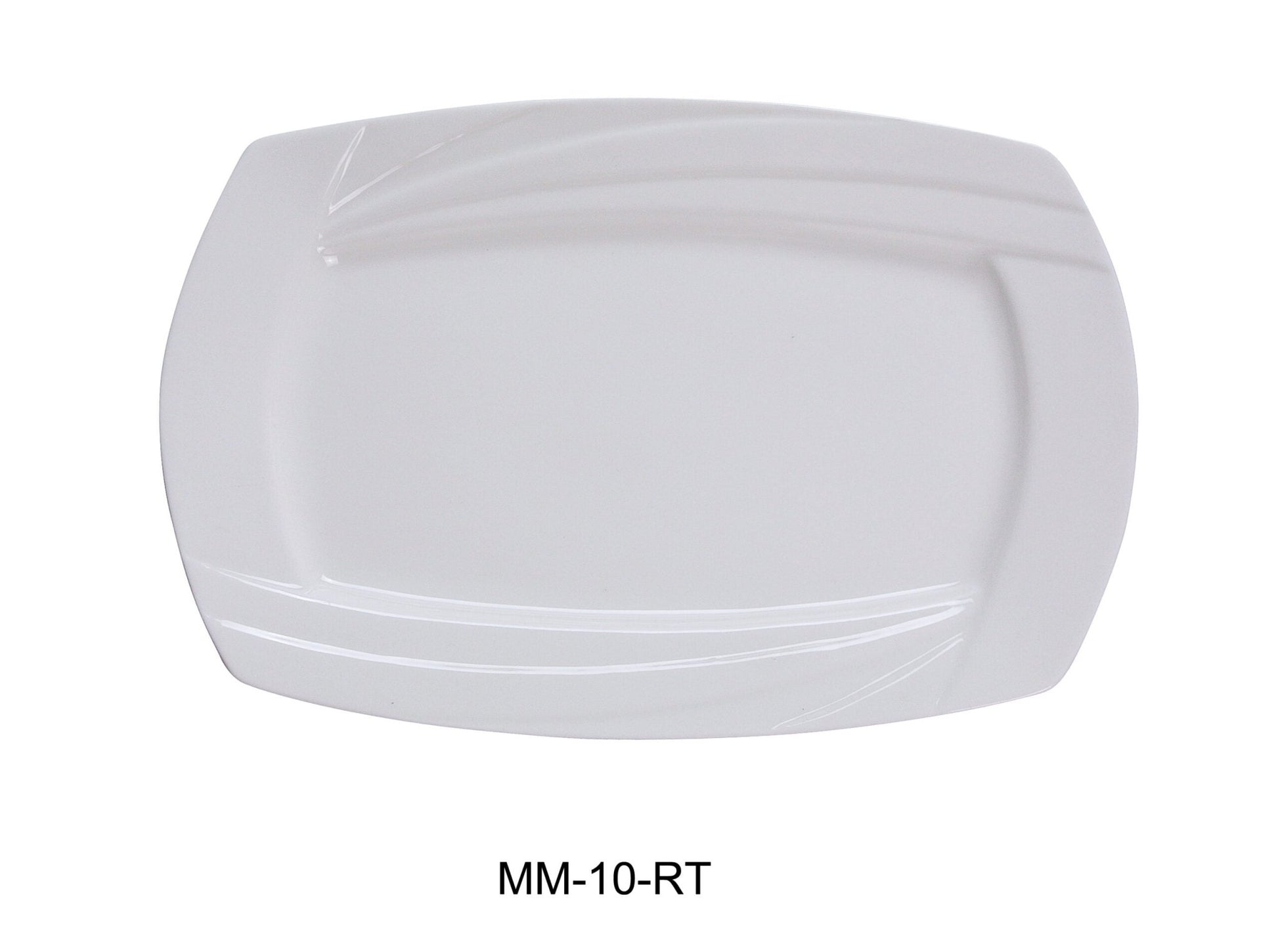 Yanco MM - 10 - RT Miami Rectangular Plate, 10"‚ Length x 7"‚ Width, China, Bone White, Pack of 24