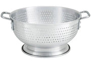 WINCO Aluminum Colander with Base & Handle - 11 qt