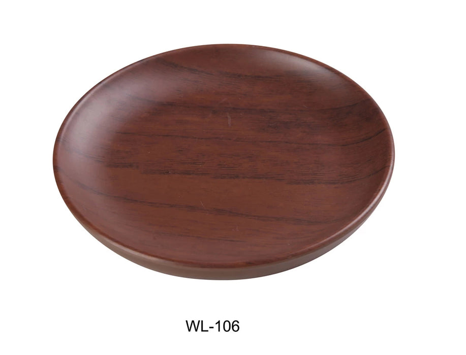 WL-106 6″ X 5/8″ ROUND PLATE Melamine Woodland Dinner Plate, Pack of 48