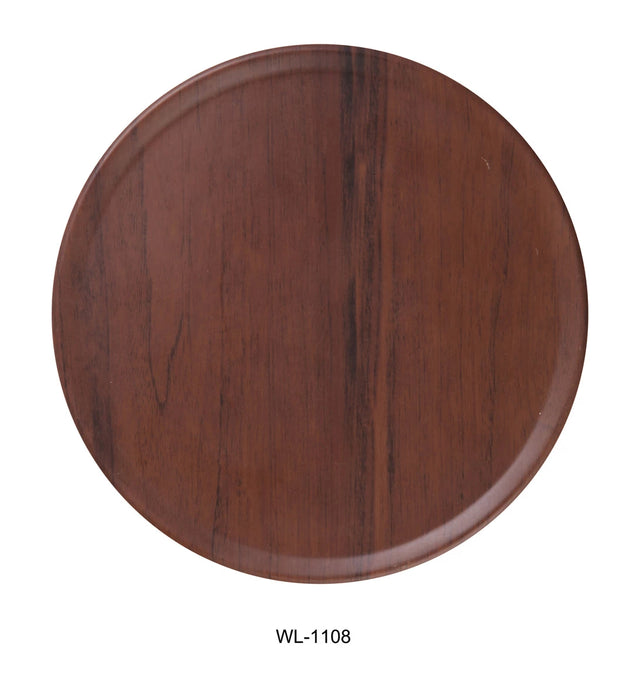 YANCO WL-1108 8 1/4″ X 3/4″ ROUND PLATE Melamine Woodland Dinner Plate, Pack of 36