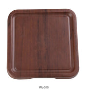 WL - 310 9 1/2"‚ X 1"‚ SQUARE TRAY WITH FOOT Melamine Woodland Tray, Pack of 12