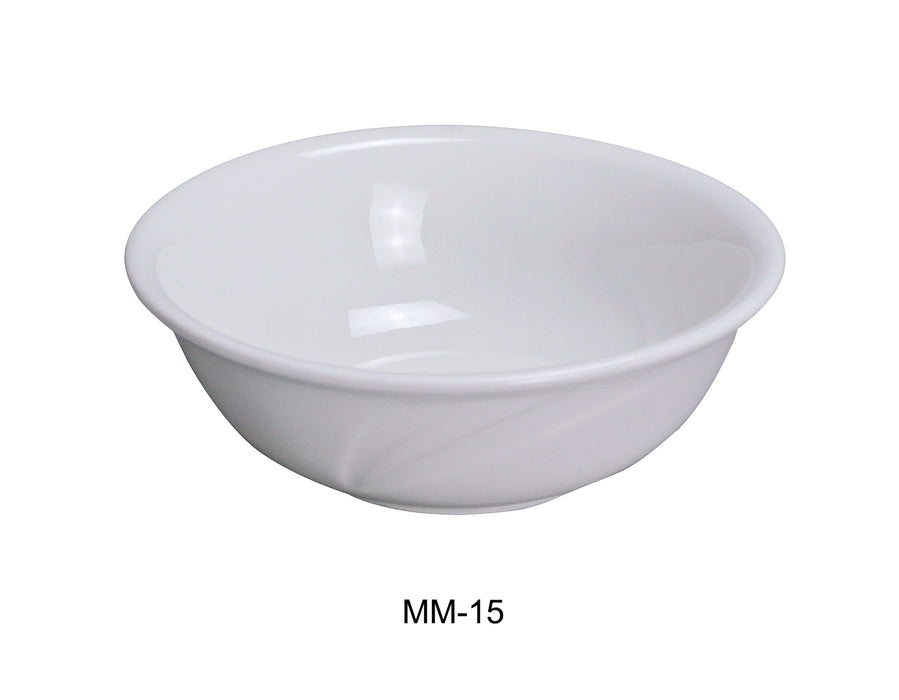 Yanco MM-15 Miami 6″ Nappie Bowl, 12.5 Oz Capacity, China, Bone White, Pack of 36