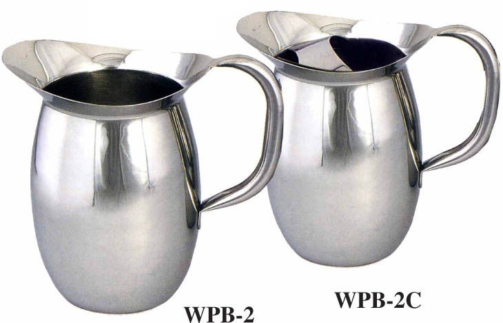 WINCO WPB - 2 Stainless Steel Bell Pitcher - 2 Qt.