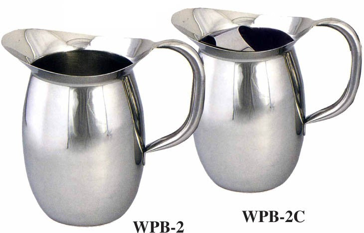WINCO WPB-2 Stainless Steel Bell Pitcher - 2 Qt.