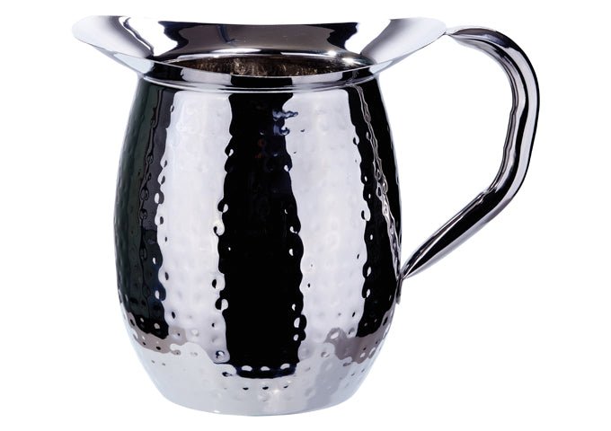 WINCO WPB - 2H Hammered Stainless Steel Bell Pitcher - 2 Qt.