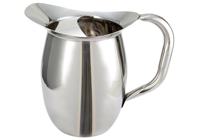 WINCO WPB - 3C Stainless Steel Bell Pitcher w/Ice Catcher - 3 Qt.