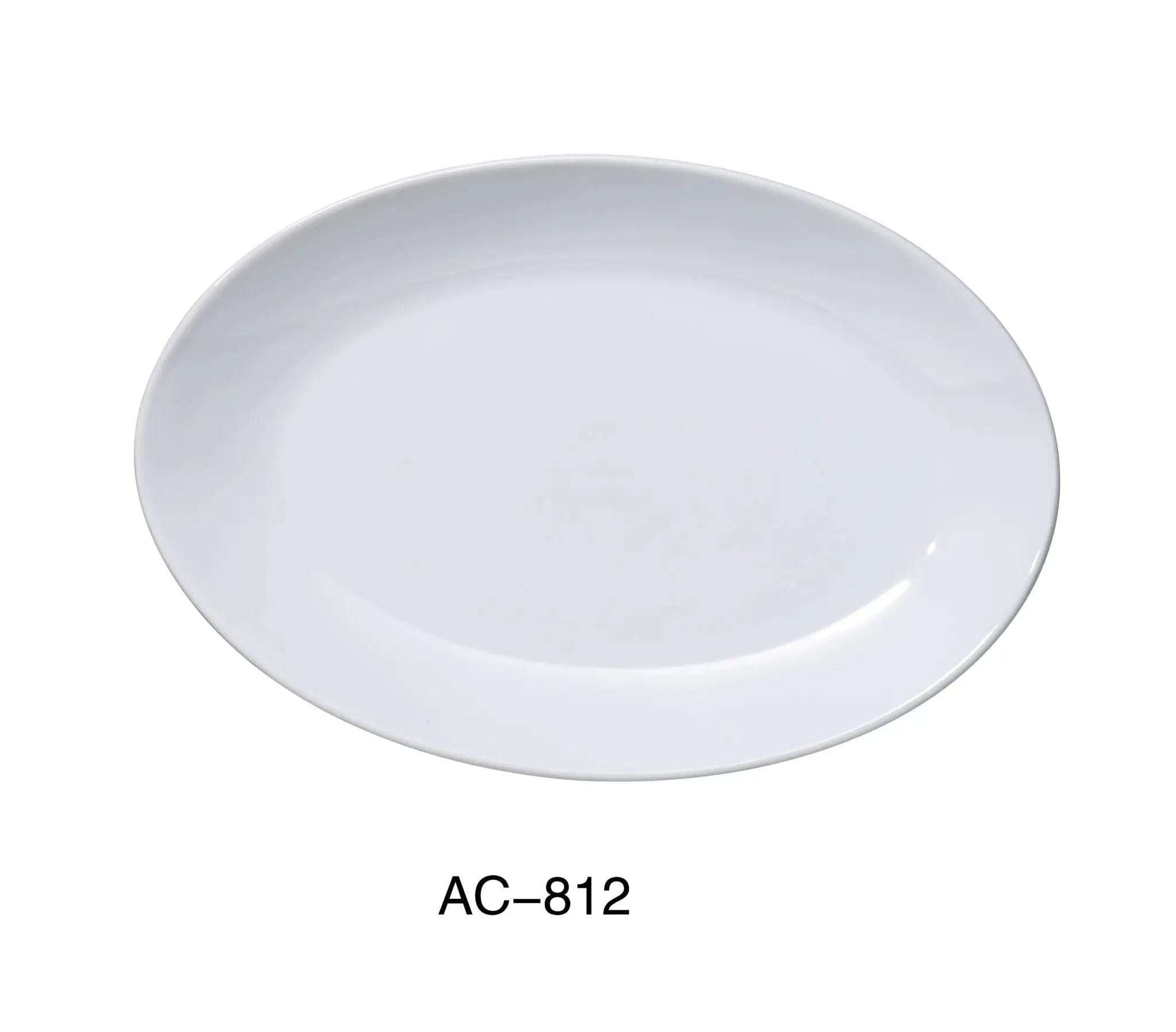 Yanco AC - 812 Abco 12"‚ X 8 1/2"‚ DEEP COUPE PLATTER 20 OZ , China, Super White, Pack of 12