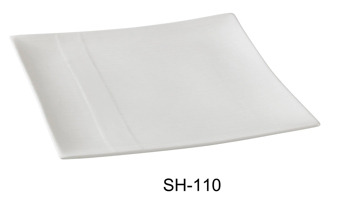 Yanco SH-110 Shanghai 10.25″ Square Plate, China, Bone White (Pack of 24)
