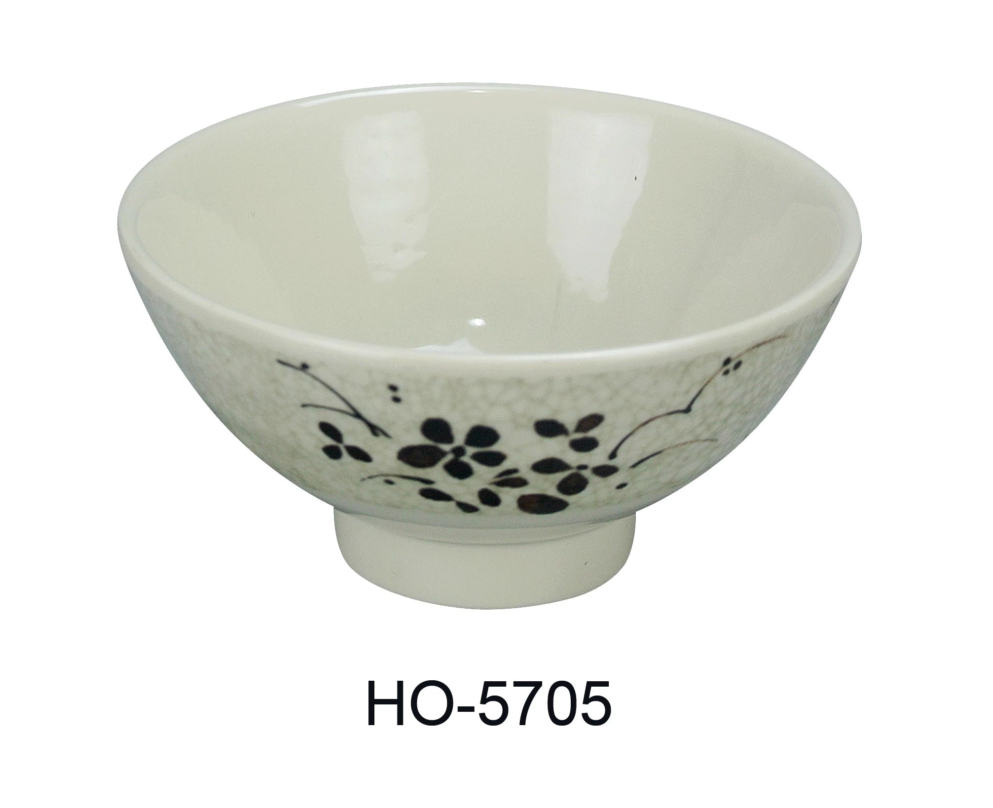 Yanco HO - 5705 Honda Rice Bowl, 10 oz Capacity, 2.5"‚ Height, 4.75"‚ Diameter, Melamine, Pack of 60