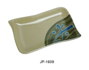 Yanco JP - 1609 Japanese Rectangular Plate Wave Shape, 8.5"‚ Length, 5.5"‚ Width, Melamine, Pack of 48