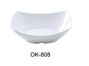 Yanco OK - 808 Osaka - 1 Bowl, Rectangular, 20 oz Capacity, 7.75"‚ Length, 6"‚ Width, 2"‚ Height, Melamine, White Color, Pack of 48