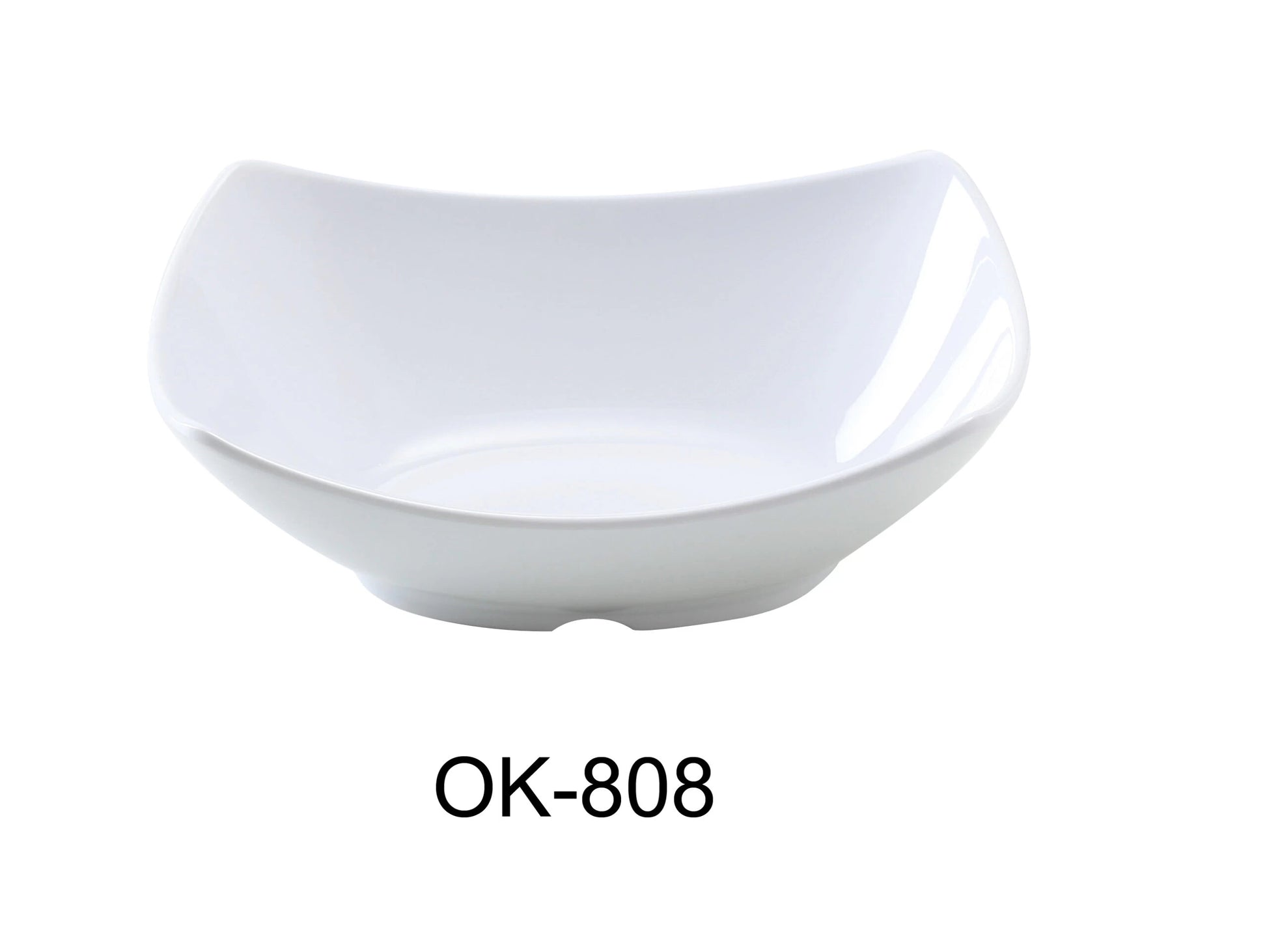 Yanco OK - 808 Osaka - 1 Bowl, Rectangular, 20 oz Capacity, 7.75"‚ Length, 6"‚ Width, 2"‚ Height, Melamine, White Color, Pack of 48