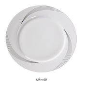 Yanco UR - 109 Urban Line Dinner Plate, 9"‚ Diameter, China, Bone White, Pack of 24