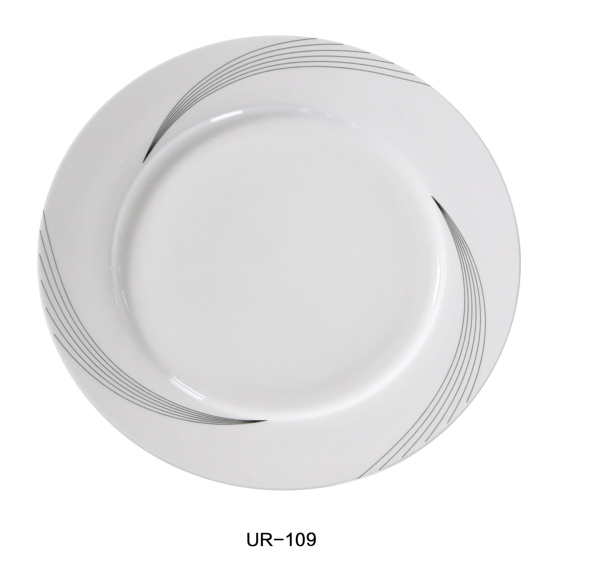 Yanco UR - 109 Urban Line Dinner Plate, 9"‚ Diameter, China, Bone White, Pack of 24