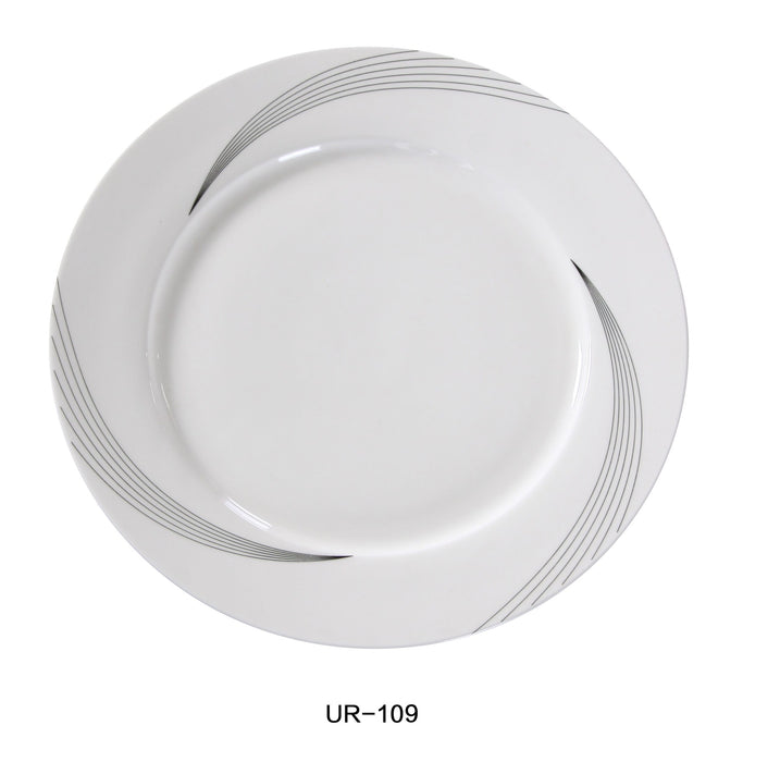 Yanco UR-109 Urban Line Dinner Plate, 9″ Diameter, China, Bone White, Pack of 24