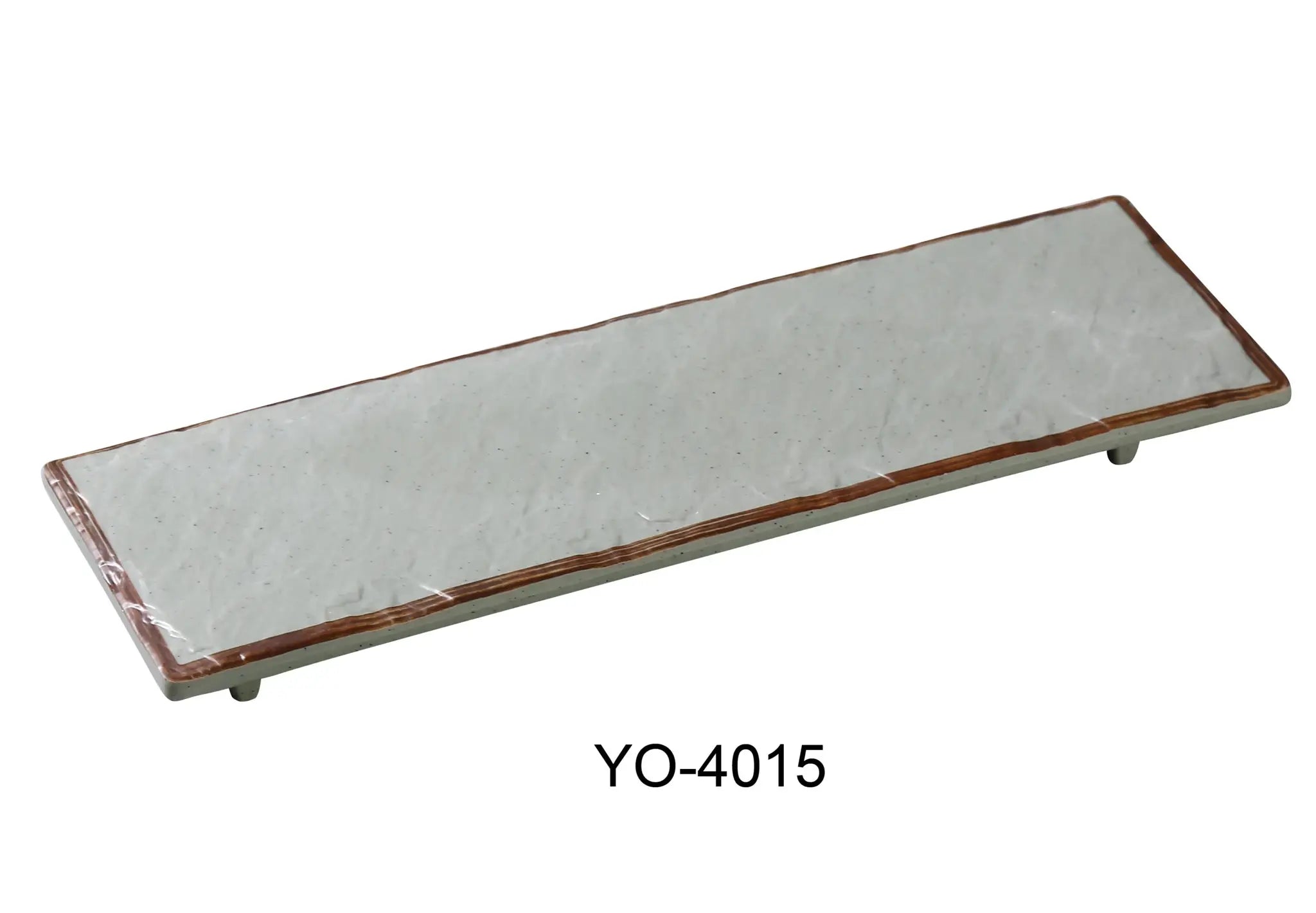 Yanco YO - 4015 Yoto 15 3/4"‚ X 6"‚ X 3/4"‚ RECTANGULAR DISPLAY PLATE WITH FOOT, Melamine, Matte Finish, Pack of 12