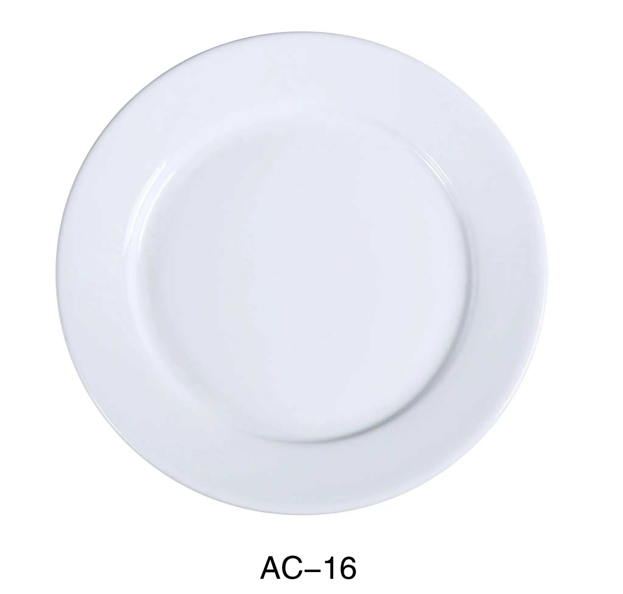 Yanco AC - 16 ABCO Dinner Plate, 10.5"‚ Diameter, China, Super White, Pack of 12