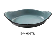 Yanco BM - 608TL Birmingham "‚¬“ Teal 8 3/4"‚ X 5"‚ X 1 1/4"‚ RAREBIT DISH 10 OZ Melamine