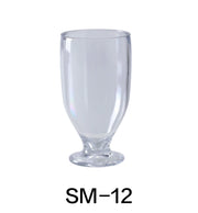 Yanco SM - 12 Stemware Beverage Glass, 12 oz Capacity, 6.25"‚ Height, 2.75"‚ Diameter, Plastic, Clear Color, Pack of 24