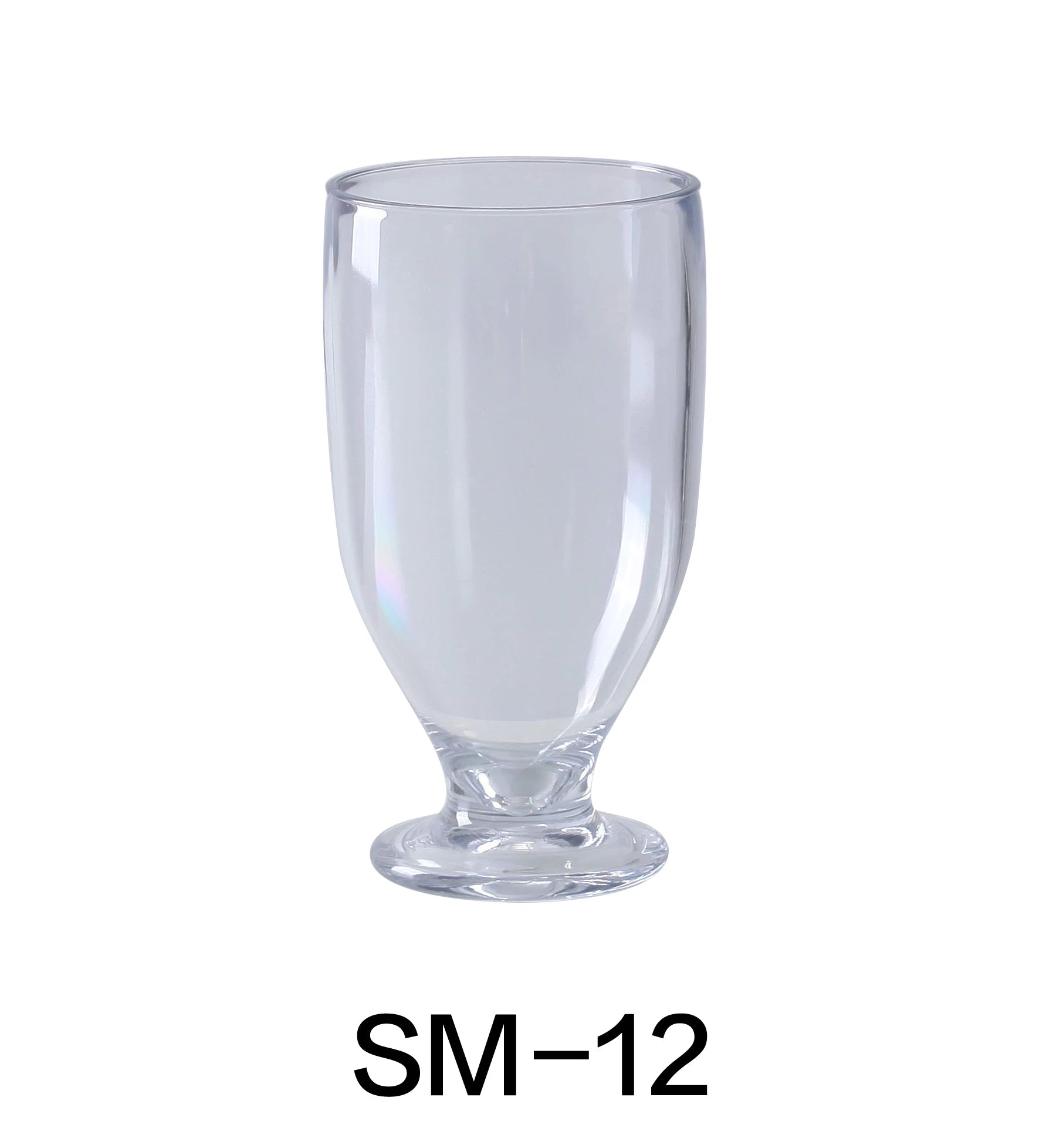 Yanco SM - 12 Stemware Beverage Glass, 12 oz Capacity, 6.25"‚ Height, 2.75"‚ Diameter, Plastic, Clear Color, Pack of 24