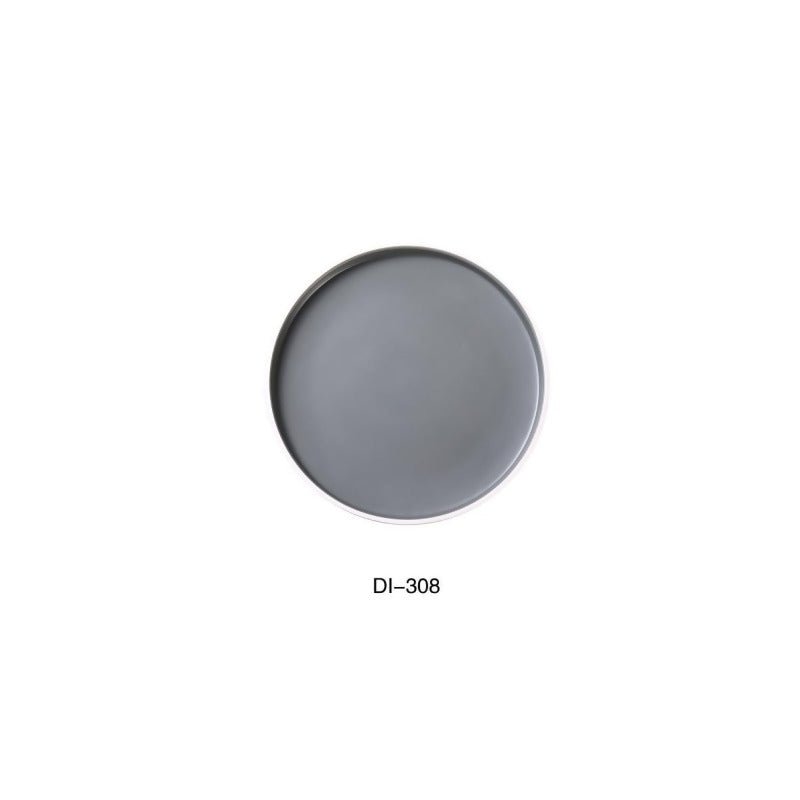Yanco DI - 308 Discover 8" X 3/4"H ROUND PLATE, Melamine, Matte Finish, Pack of 36