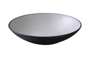 Yanco BM - 307 Birmingham 7 1/2" X 1 1/2' SOUP BOWL 12 Oz. Melamine, Gray & Black, Pack of 48