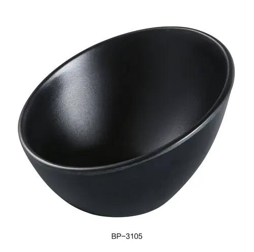 Yanco BP - 3105 Black Pearl - 2 Sheer Bowl, 5 oz , 5" Diameter, Melamine, Black Color with Mat finish