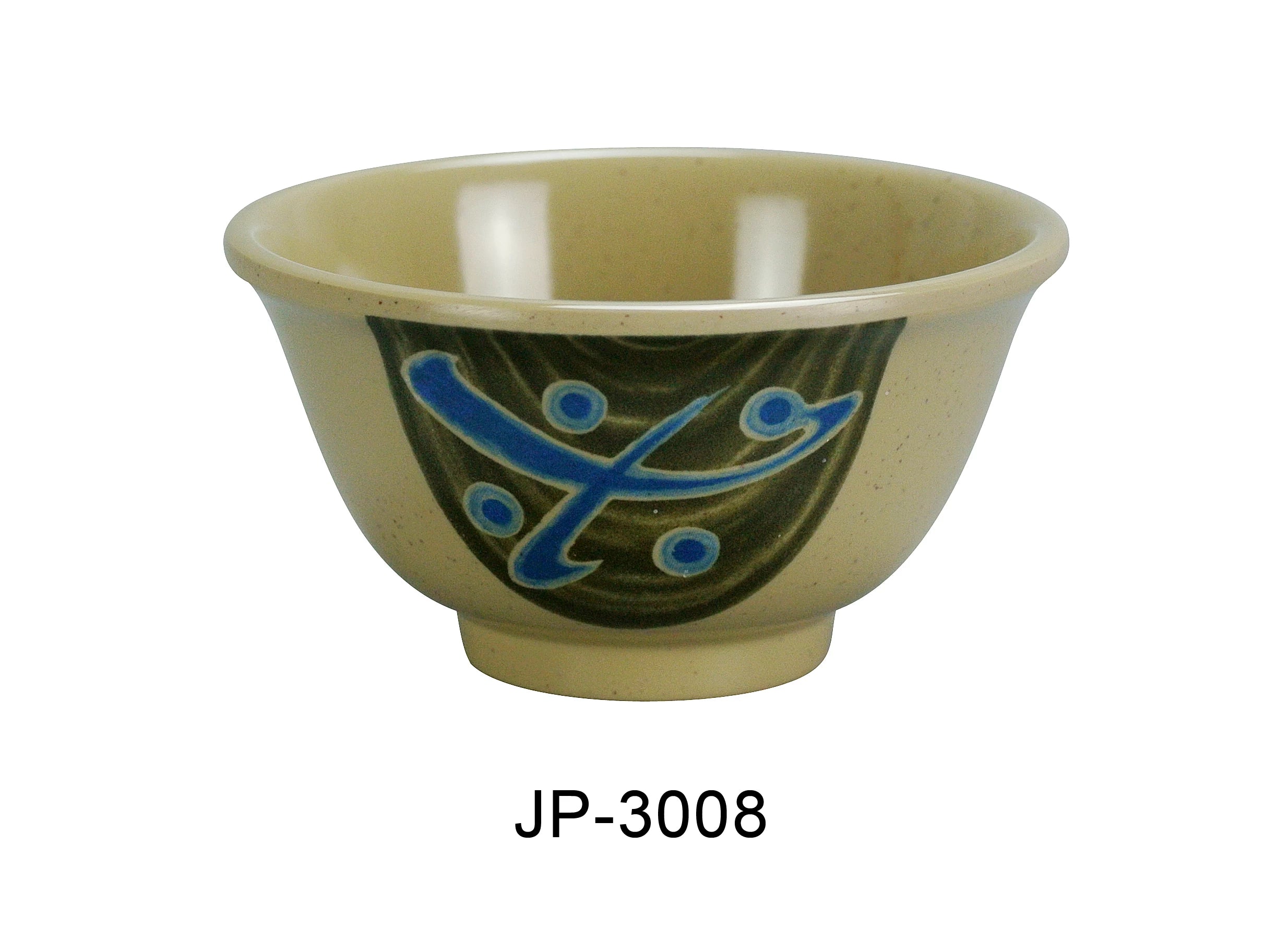 Yanco JP - 3008 Japanese Soup Bowl, 8 oz Capacity, 2.25"‚ Height, 4.5"‚ Diameter, Melamine, Pack of 48