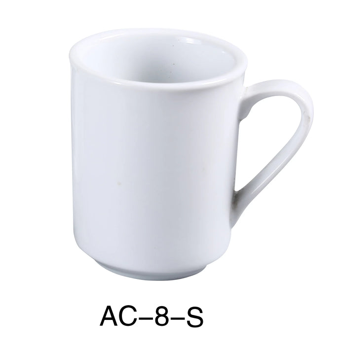 Yanco AC-8-S ABCO 8 oz Sierra Mug, 3.25″ Diameter, China, Super White, Pack of 36
