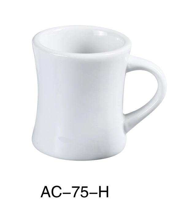 Yanco AC-75-H ABCO 8 oz Hartford Mug, China, Super White Color, Pack of 36