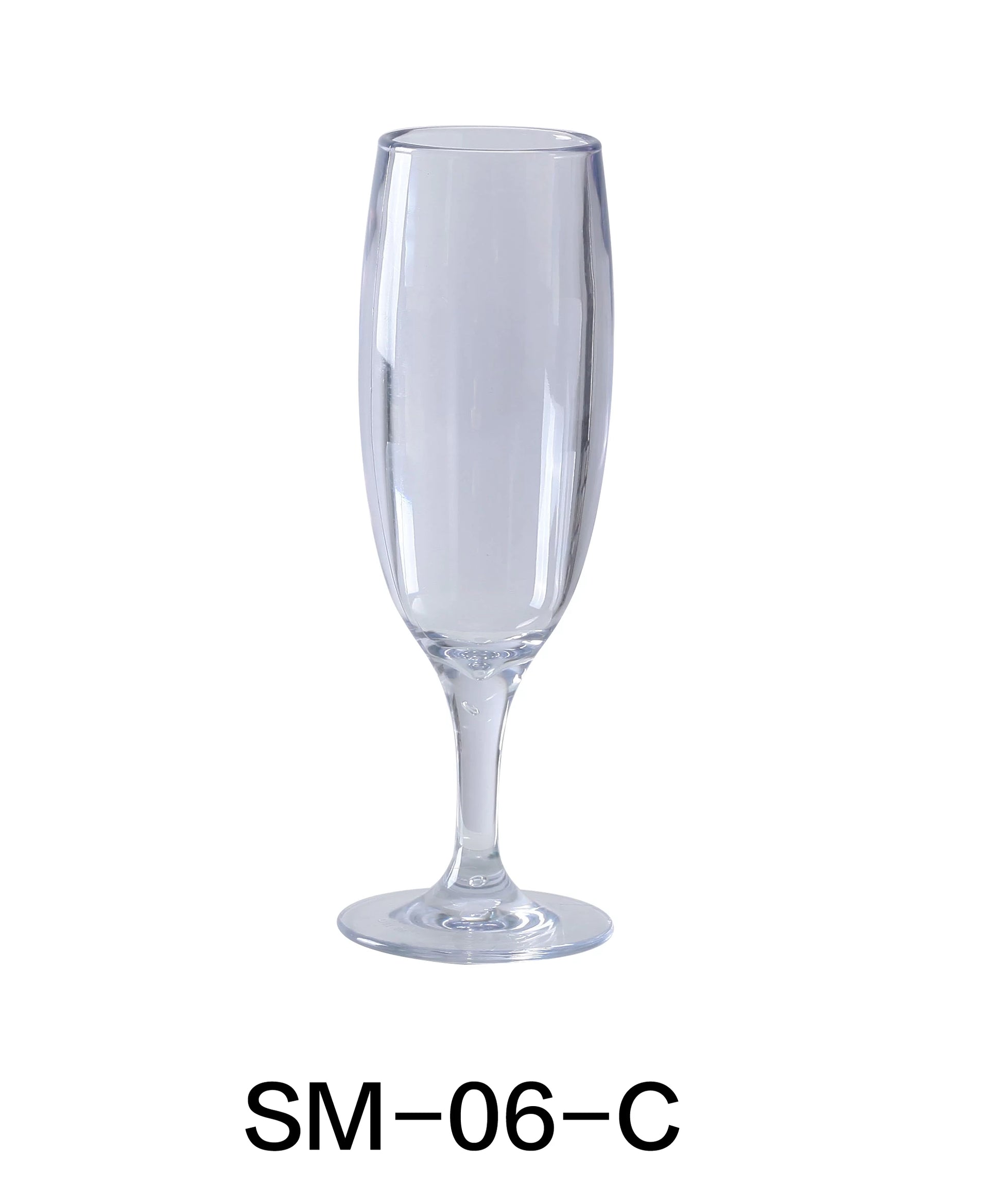 Yanco SM - 06 - C Stemware Champagne Glass, 6 oz Capacity, 2.75"‚ Diameter, 7.5"‚ Height, Plastic, Clear Color, Pack of 24
