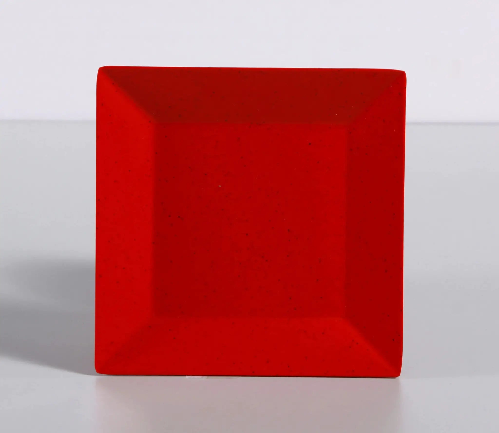 Yanco ME - 114 Mexico Plate, Square, 14"‚ Length, 14"‚ Width, Melamine, Red Color with Black Speckled, Pack of 12