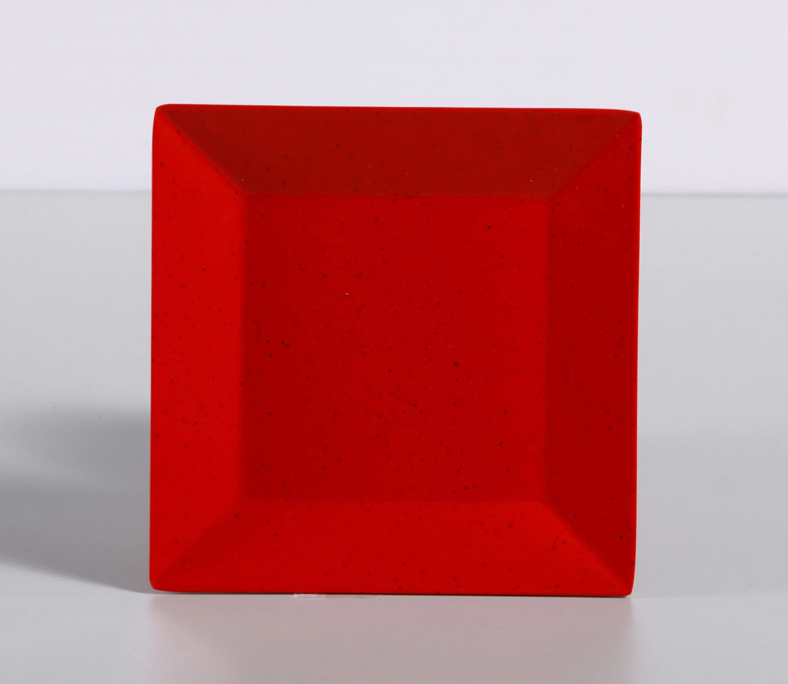 Yanco ME - 114 Mexico Plate, Square, 14"‚ Length, 14"‚ Width, Melamine, Red Color with Black Speckled, Pack of 12