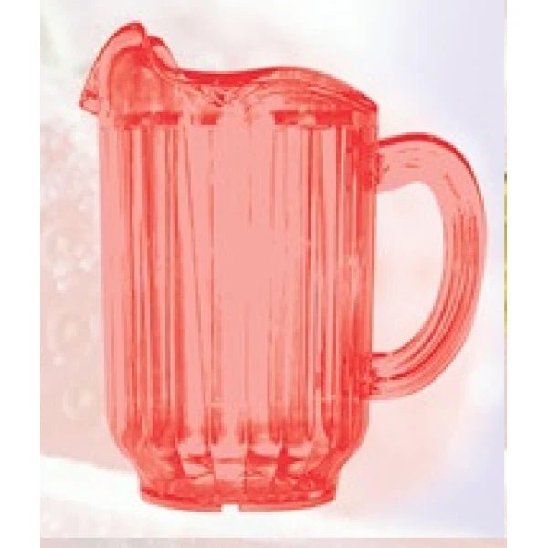 Yanco PC - 060R 3 - Spout Pitcher, 60 oz Capacity, 8.25"‚ Height, 5"‚ Diameter, Plastic, Red Color, Pack of 12
