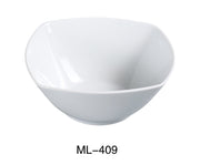Yanco ML - 409 9.5"‚ Square Salad Bowl, 64 oz Capacity, China, Super White Color, Pack of 24