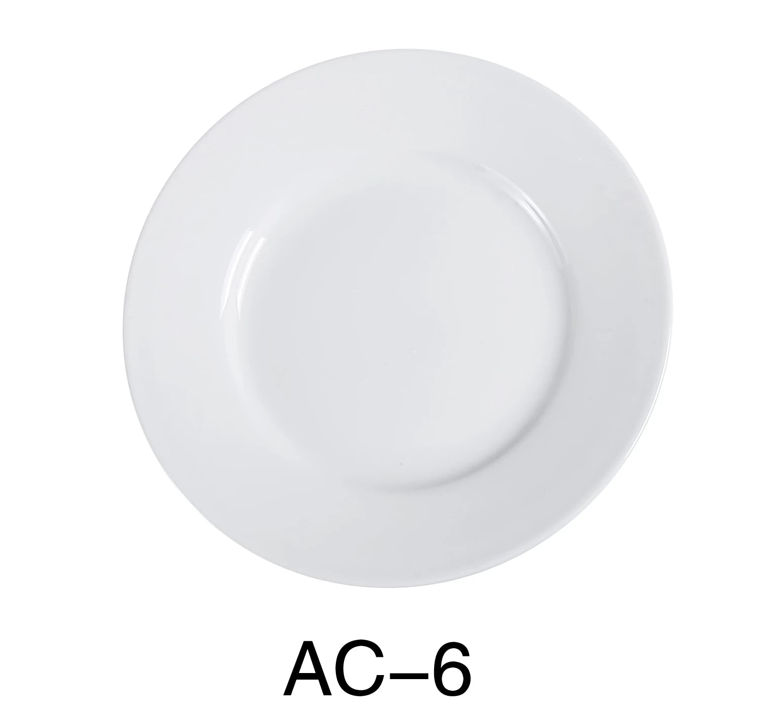 Yanco AC - 6 ABCO Bread Plate, 6.25"‚ Diameter, China, Super White, Pack of 36