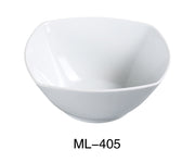 Yanco ML - 405 5.25"‚ Square Salad Bowl, 12 oz Capacity, China, Super White, Pack of 36