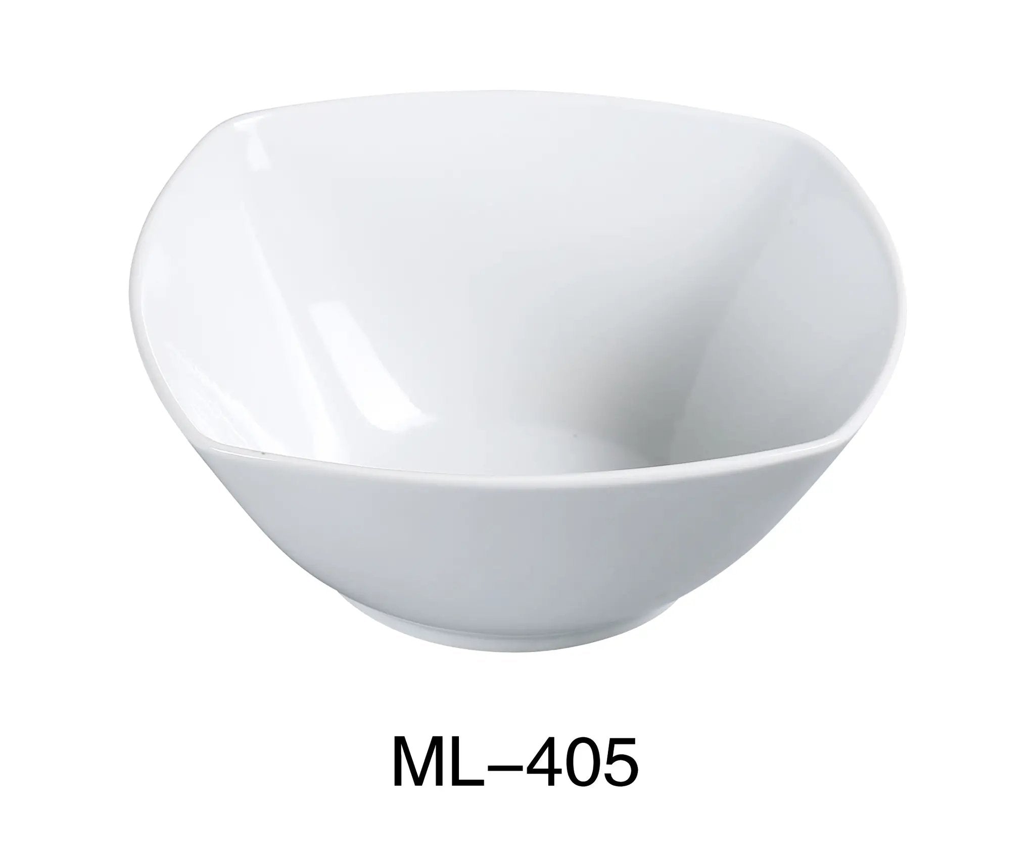 Yanco ML - 405 5.25"‚ Square Salad Bowl, 12 oz Capacity, China, Super White, Pack of 36