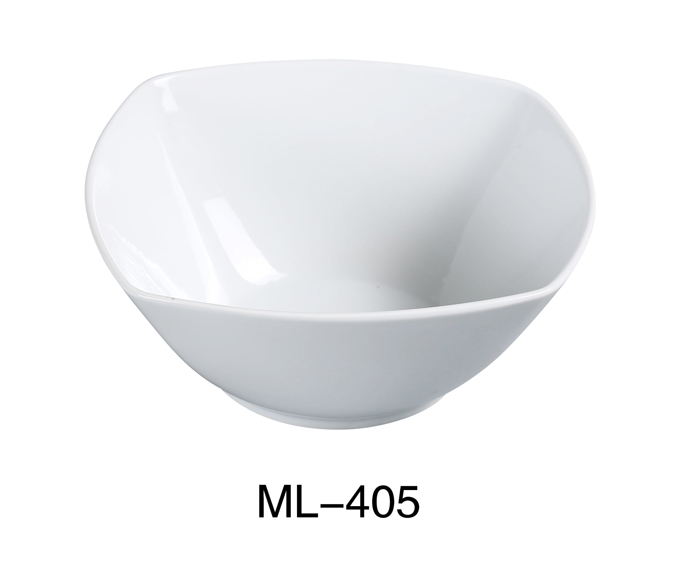 Yanco ML - 405 5.25"‚ Square Salad Bowl, 12 oz Capacity, China, Super White, Pack of 36