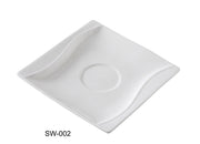 Yanco SW - 002 Sea Wave 5.5"‚ Saucer, Square, China, Bone White, Pack of 36