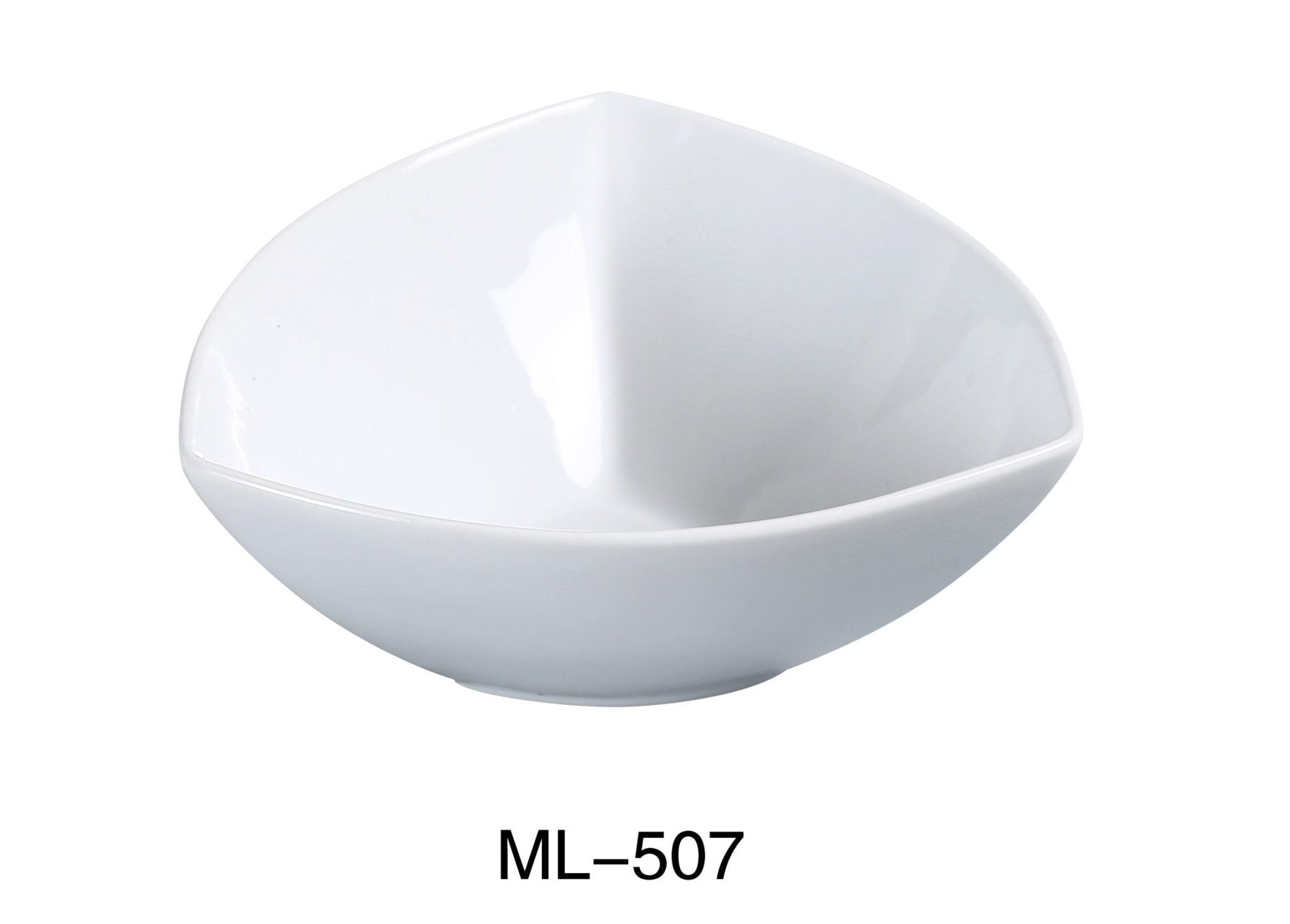 Yanco ML - 507 7"‚ Triangle Bowl, 24 oz Capacity, China, Super White, Pack of 24