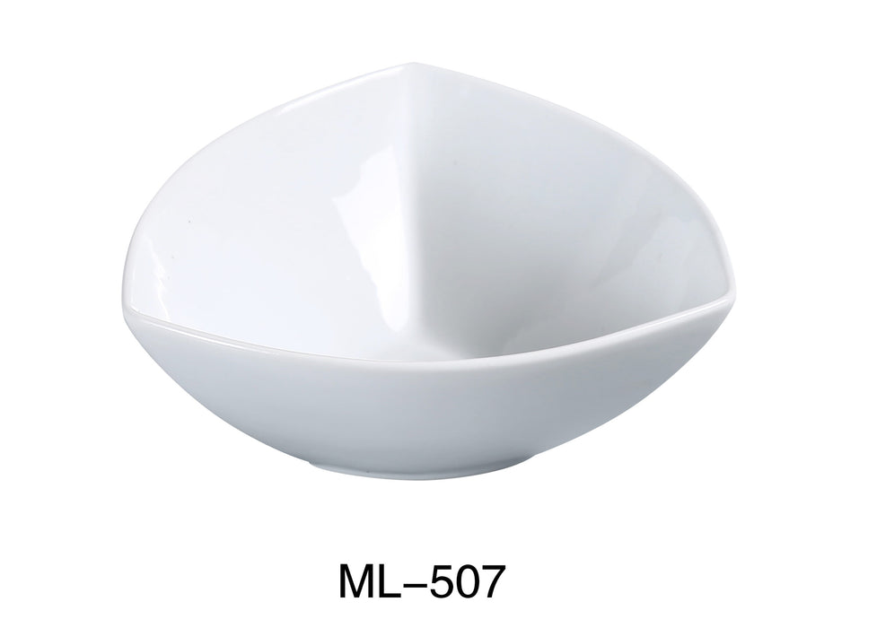 Yanco ML-507 7″ Triangle Bowl, 24 oz Capacity, China, Super White, Pack of 24
