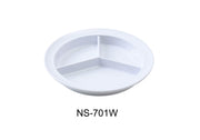 Yanco NS - 701W Nessico Deep Compartment Plate, 8.75"‚ Diameter, Melamine, White Color, Pack of 24