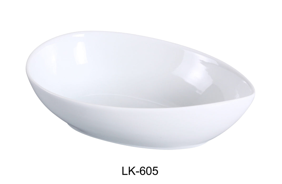 Yanco LK-605 Lion King Waterdrop Shape Bowl, 4-Ounce, 5.5″ Length, China, Bone White, Pack of 36