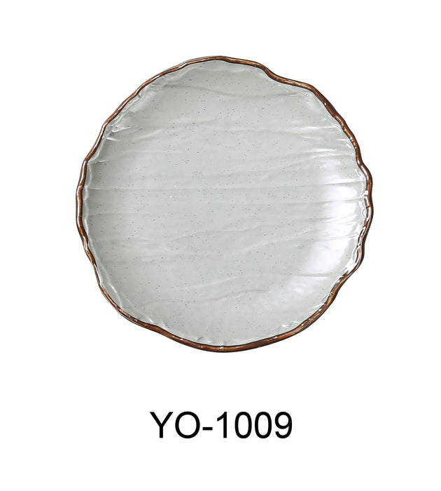 Yanco YO-1009 Yoto 9″ X 1″ ROUND COUPE PLATE , Melamine, Matte Finish, Pack of 24