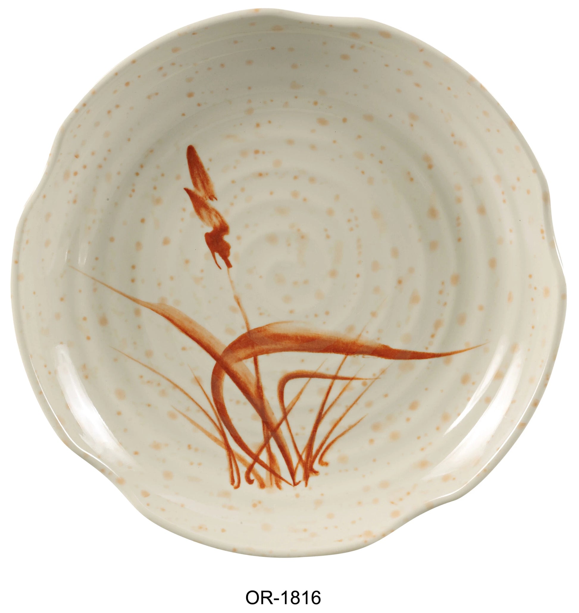 Yanco OR - 1816 Orchis Lotus Shape Plate, 16"‚ Diameter, Melamine, Pack of 12