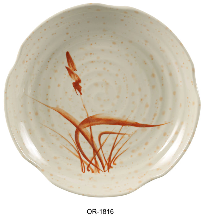 Yanco OR-1816 Orchis Lotus Shape Plate, 16″ Diameter, Melamine, Pack of 12